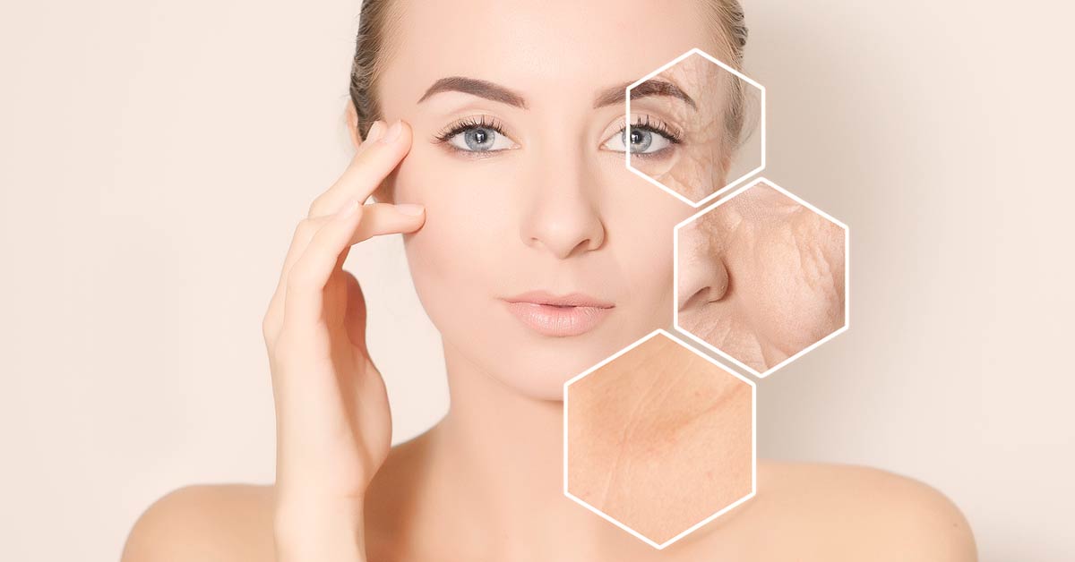 Young woman after medical facial to remove fine lines