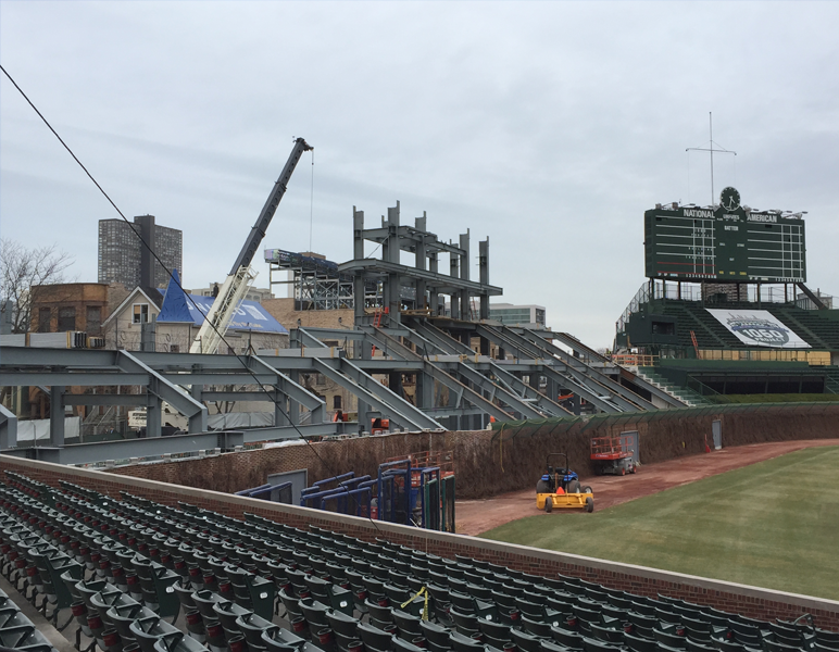 Wrigley Field Stadium Construction Lenex Structural Steel Fabrication