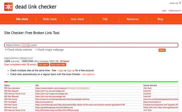 Dead Link Checker Dead Link Checker