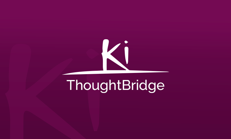 Ki ThoughtBridge logo on purple background