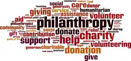 philanthropy vector cloud word concept illustration good willing africans cash cause rich long their part contact pic shutterstock